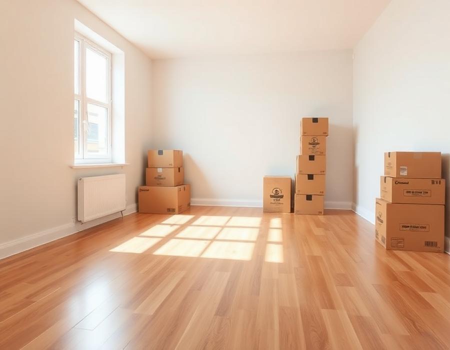 Empty apartment room cleaned for a move-in and move-out cleaning in Hartford, CT