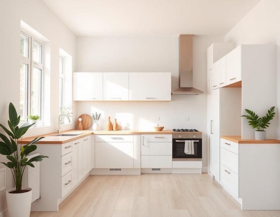 Spotless white kitchen after residential cleaning in Hartford, CT